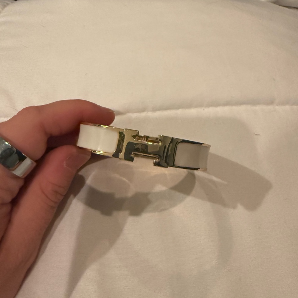 Gold and White Women's Bracelet